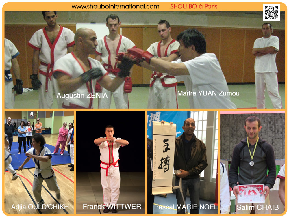 Enseignement de Shou Bo art martial à Paris avec Maître Yuan Zumou et ses assistants diplômés