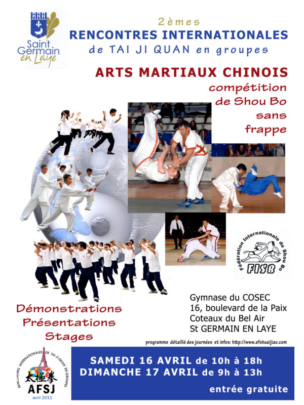 Tournoi International SHUAI JIAO et SHOU BO Saint Germain En Laye